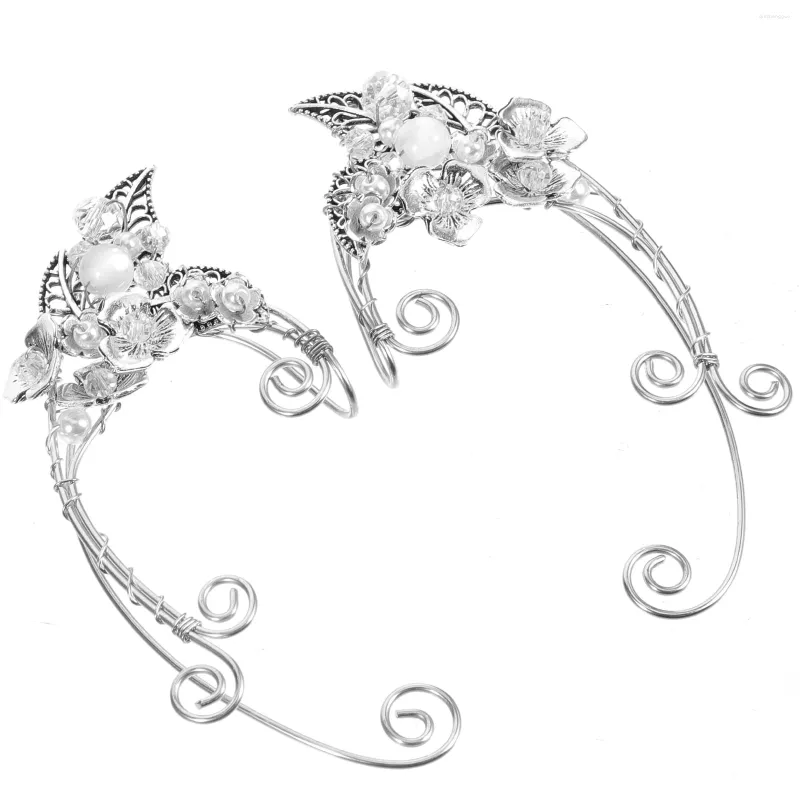 Backs Earrings Butterfly Fairy Elf Ear Cuff No Pierced Cuffs Clip Sparkling Zircon Crystal Women Fashion Jewelry