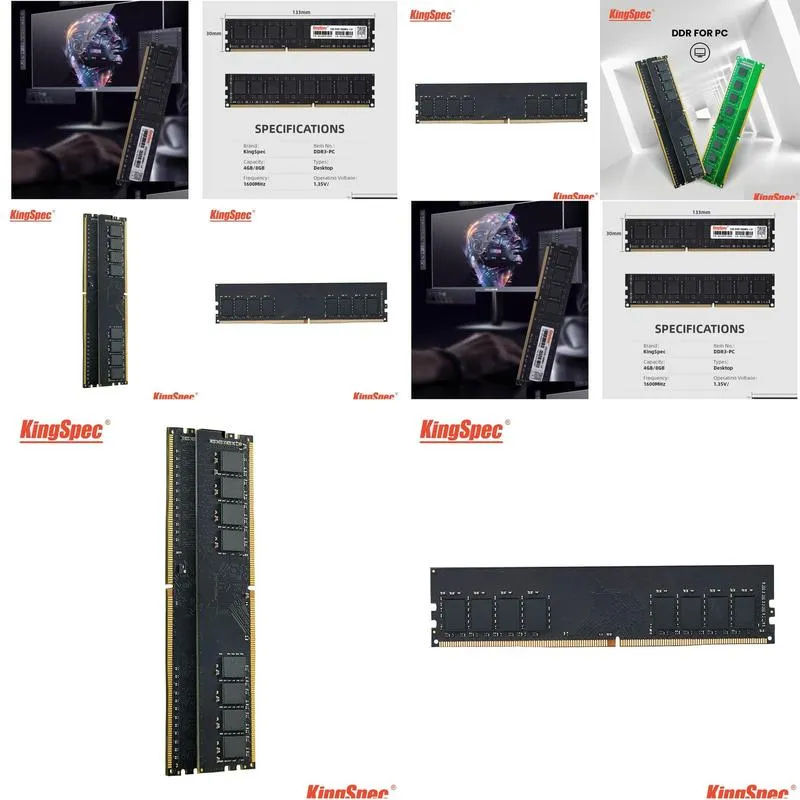 ハードドライブDDR3 4GB 8GB RAMデスクトップメモリ​​1600 MHz for DIMM PC MEMERIA DDR 3ドロップデリバリーコンピューターネットワーキングストレージotevd