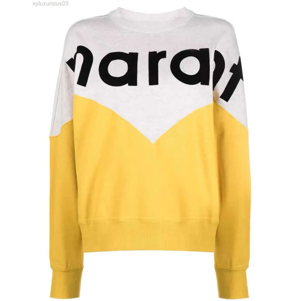 Isabel Marant 23SS Tasarımcı Pamuk Sweatshirt Hoodie Fashion Klasik Pullover Jumper Sıcak Mektup Baskı Kadınlarla Günlük Çok Yönlü Gevşek Kapüşonlu Sweater Tide C2