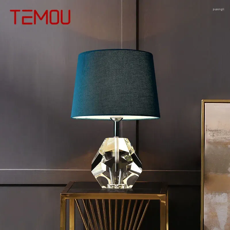 Table Lamps TEMOU Modern Dimming Lamp LED Crystal Creative Luxury Desk Lights For Home Living Room Bedroom Bedside Decor