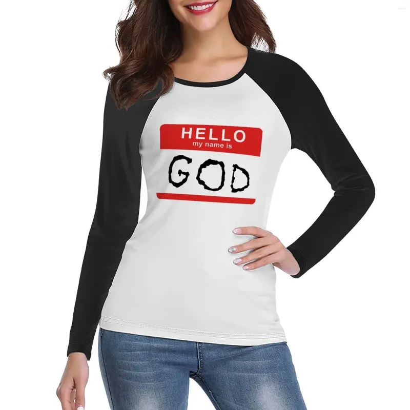 Dames polos hallo mijn naam is god (sterft antwoord - lelijke jongen) lange mouw t -shirt anime kleren aangepaste t shirts vrouwelijke dameskleding