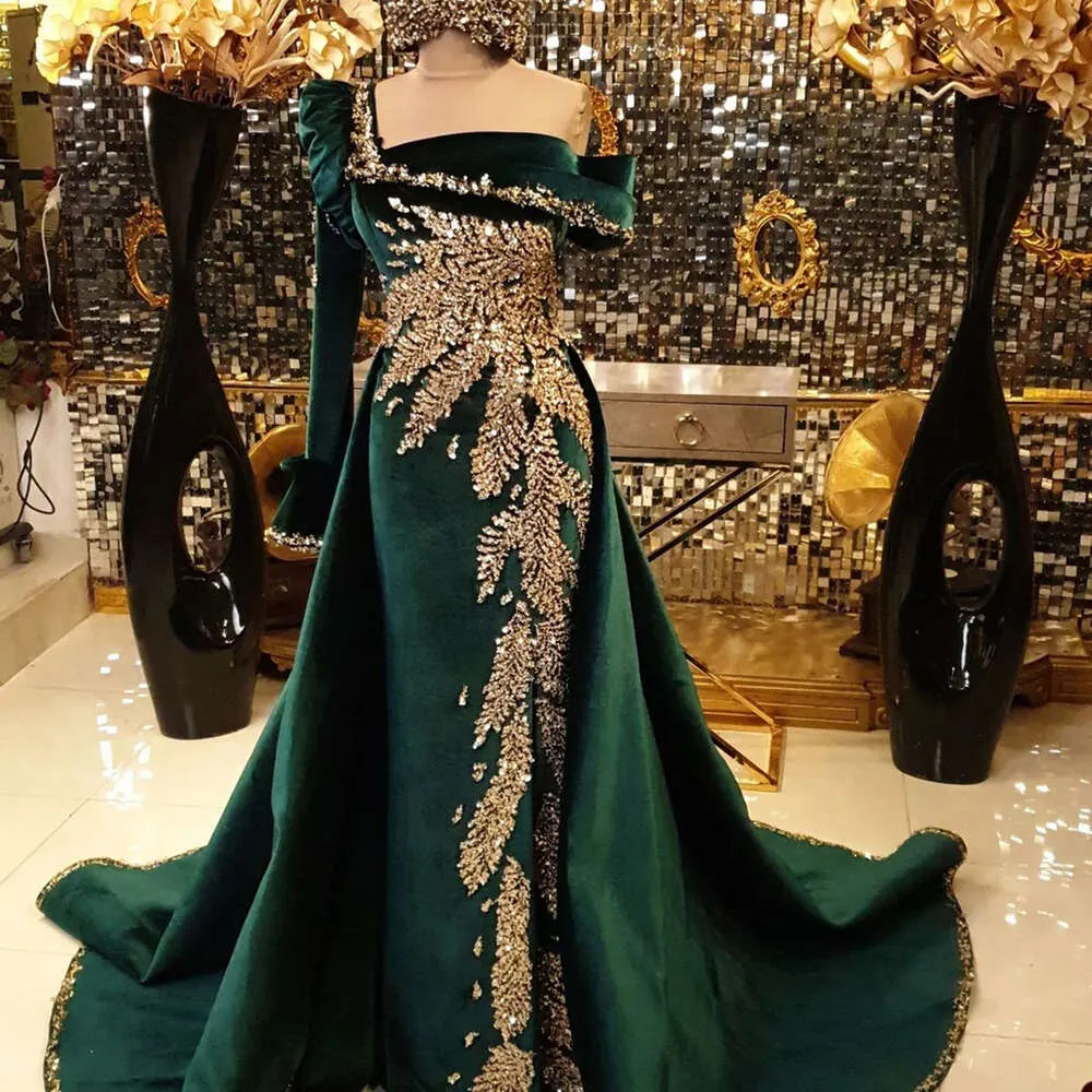 Brillante soirée sirène formel robes OCN carré une manche brillante se paillettes de cour robe de fête de fête vestiaire vestido