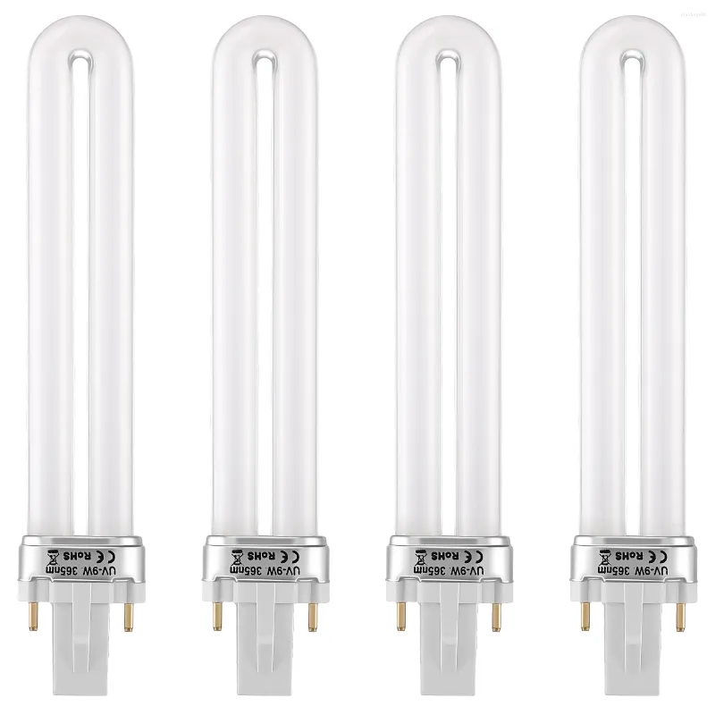 Secadores de uñas 9W en forma de U 365 nm Tubo de bombilla UV para uñas Bulbos de secador de luz Tubos de luz