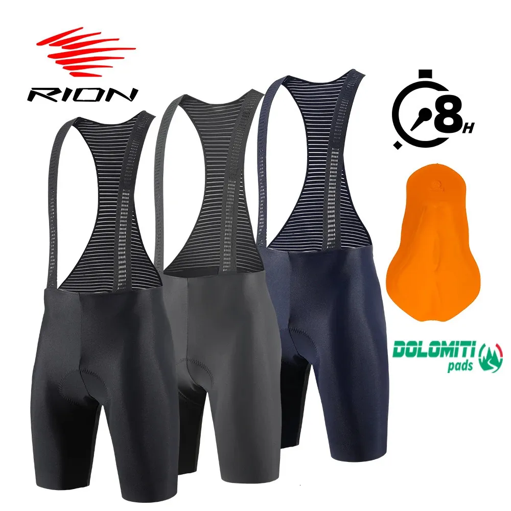 Rion Mens Cycling Bib Shorts Mountain Véciol Vêtements Mtb Downhill Bicycle Colls Road Riding Motocross Dolomiti 8H Outdoors Pro 240513