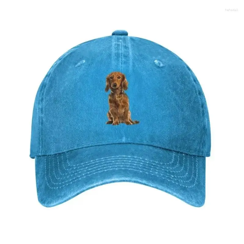 Ball tampa de bola algodão personalizado Dachshund Baseball Cap Protection masculino Homens de salsicha ajustável Wiener Dog Papai Hat de outono