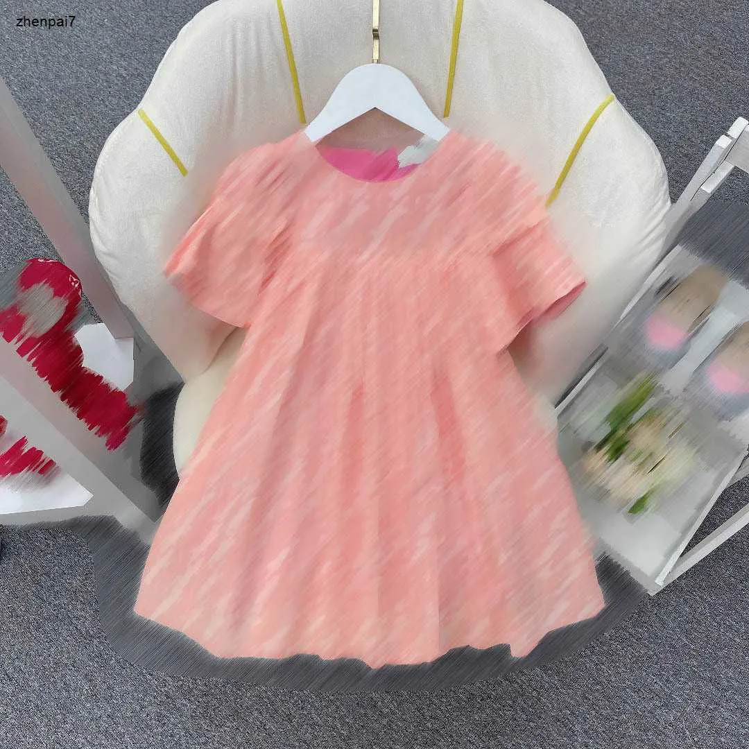 Top Girl Dress Baby Pełna druk liter Rozmiar Rozmiar 100-160 Etykiety Designer Designer Ubranie bawełniana dziecięca sukienka 24feb20