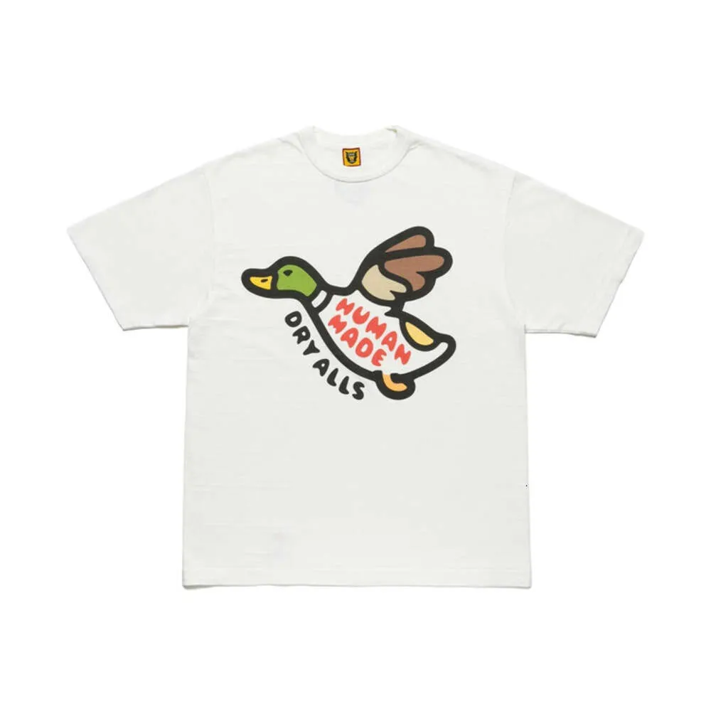 Top Made Made 2024 Новая мода Mens Designer Trube Love Cartoon Carty Harajuku Flying Duck Dog Silb Slub Cotte Complete Ride