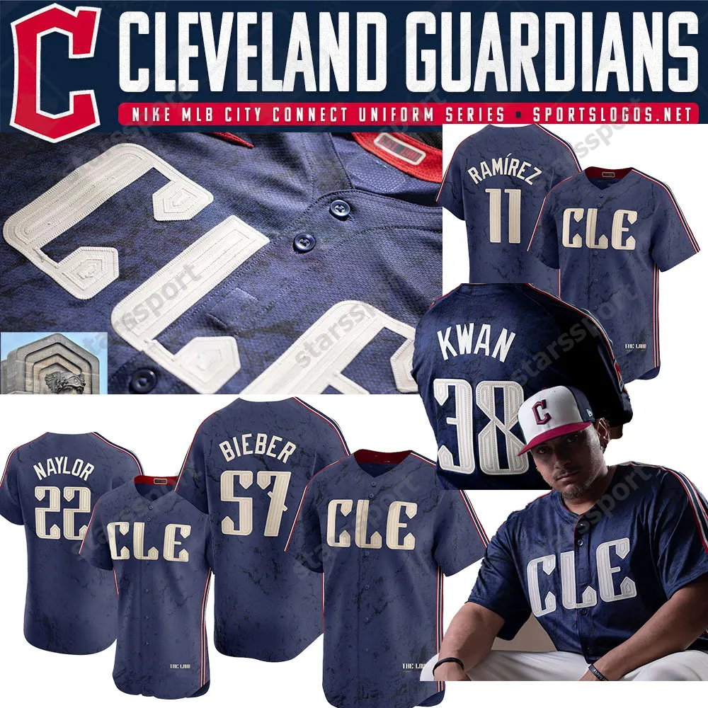 Steven Kwan Guardians 2024 CITY CONNECT JERSEY Jose Ramirez Naylor Will