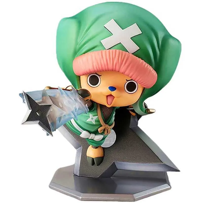 Действие Игрушка Фигуры 11 см. Аниме фигура One Piece PVC Цифровая фигура Kimono Ninja Tony Chopper Collect