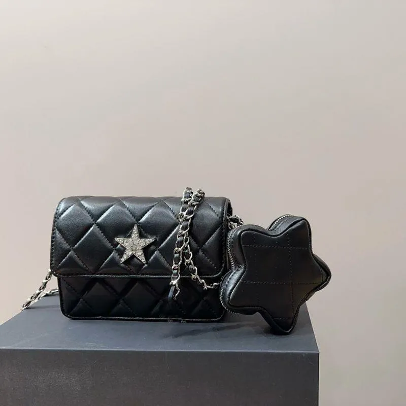 10A 패션 여성 가방 미니 하이 여성 브랜드 스타 미니 가방 가죽 질감 가방 고급 가방 핸드백 지갑 지침 및 디자이너 QFIA