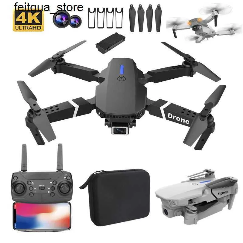 Droni Footcopter pieghevole E88 AVEC Camera HD Grand Angle WiFi FPV Camera 4K comandato de Tenir rc jouet cadeau nouveau s24513