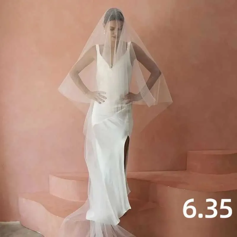 Hair Jewelry V90 Sparkle Veil Drop Bridal Veils 2 Tiers Blusher Soft Tulle with Comb Cover Face Wedding Accessories for_voghion.com