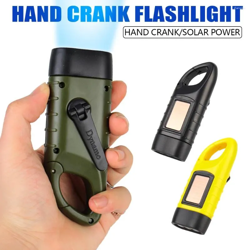 Flashlights Torches Torch Lantern LED Tent Light Portable Professional Hand Crank Dynamo Solar Power For Outdoor Camping