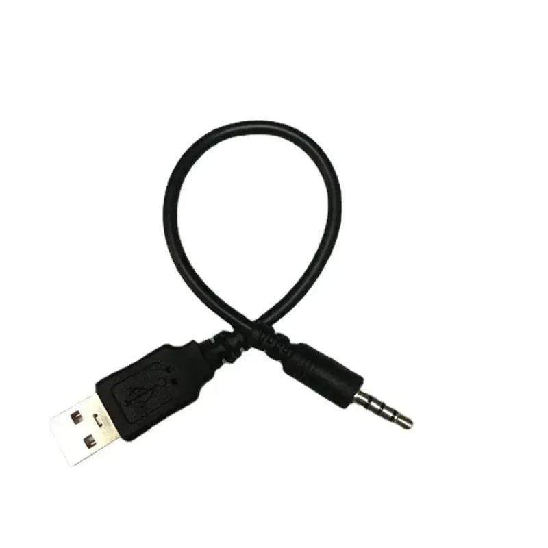 3,5 mm uttag till USB 2.0 Data Sync Charger Transfer Audio Adapter Cable Cord för Apple iPod Shuffle 3: e 4: e 6: e tillbehör