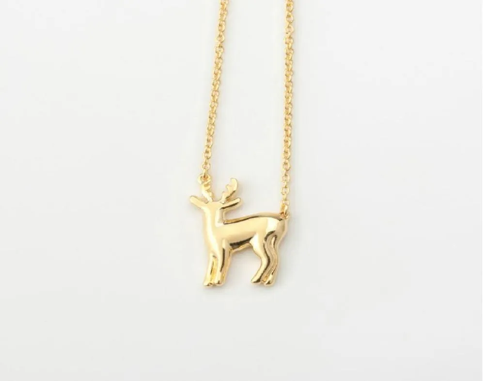1 SIKA Deer Elk Collier pendentif Antler Reindeer Fawn Animal Cavicule Simple Enfants039s Lucky Woman Mother ME7011872