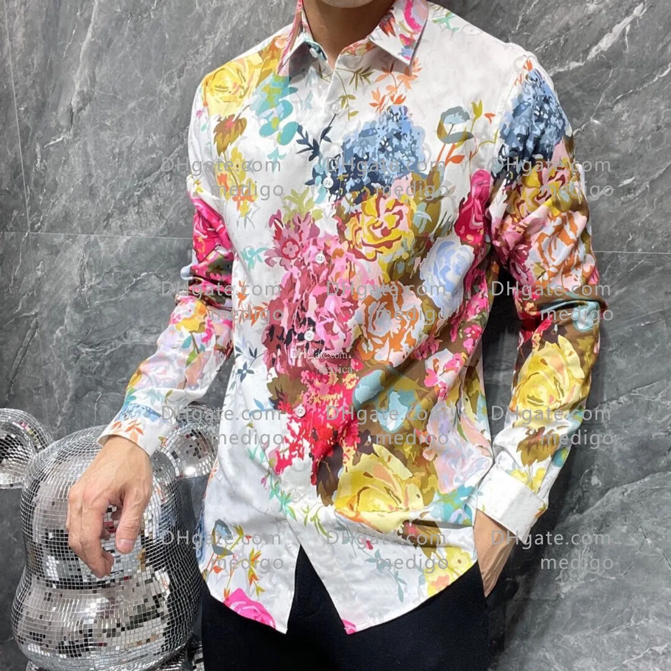 Luxury Long Sleeve Designer Shirts: Slim Fit Cotton Dress Shirt For Men  Sizes M 3XL From Derrica, $48.74 | DHgate.Com