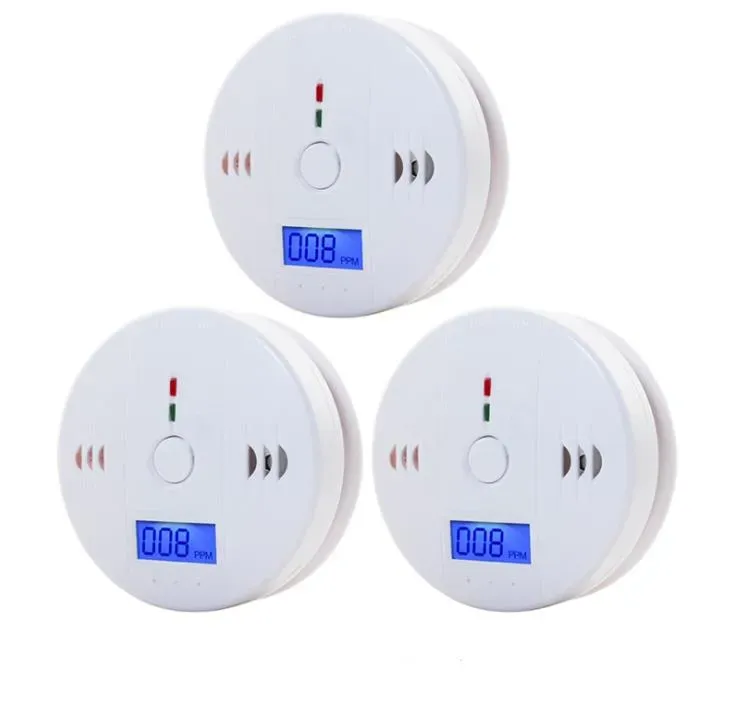 Carbon Analyzers CO Carbon Monoxide Tester Alarm Warning Sensor Detector Gas Fire Poisoning Detectors LCD Display Security Surveillance Home Safety Alarms SN4320