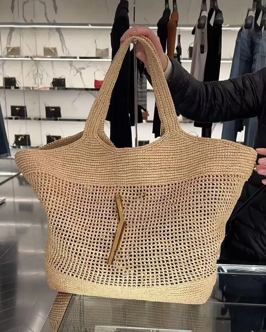 Icare maxi tote çanta tasarımcı çanta kadınlar lüks çanta raffias el embrodered saman çanta 2024 totes alışveriş omuz çantaları