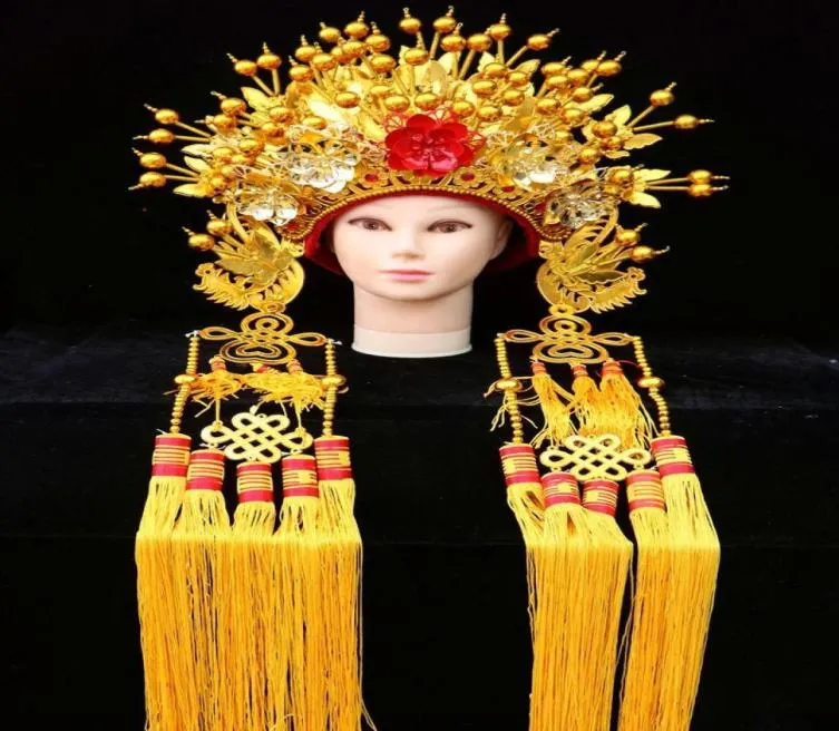 Andere Event -Party -Lieferungen Vintage Hochzeitshut für Frauen Braut Kopfbedeckung Chinesische Peking Opera Kopfbedrama Kostümzubehör3292279