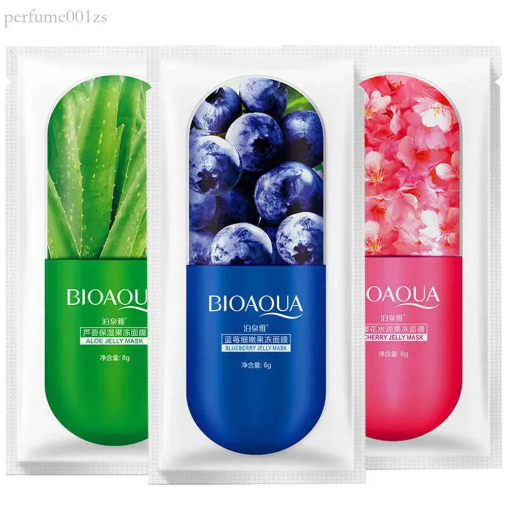Het New Bioaqua Jelly Face Care Aloe Vera /Blueberry /Cherry Blossom Three Types Valfri Fiturizing Sleep Jelly Facial Mask 1st E296