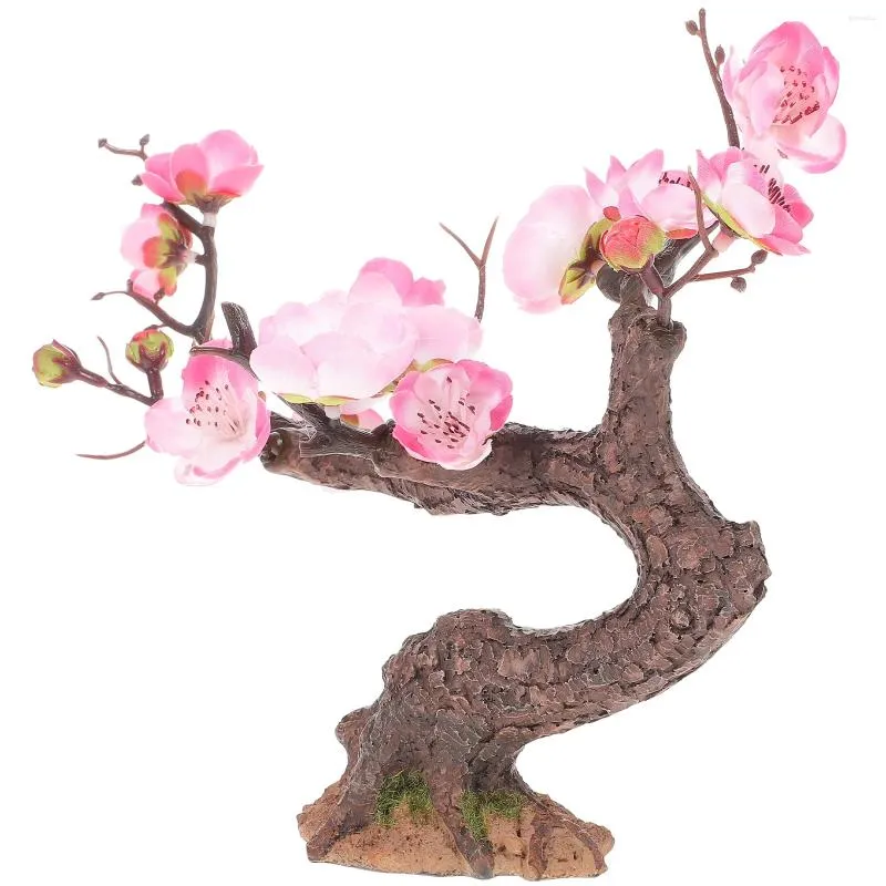 Decorative Flowers Micro Landscape Plants Resin Tree Simulation Fake Decors Upholstery Trimation Indoor Potted Small Faux Model Plastic