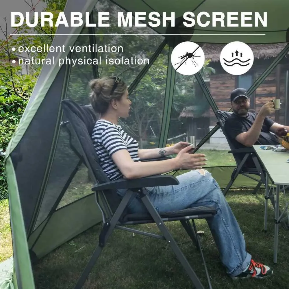 Tält och skyddsrum pop-up skärmtält för camping 11,5 x 9,8 fot i realtid Terrassak med rutnät Portable Shelter Shellq2405111