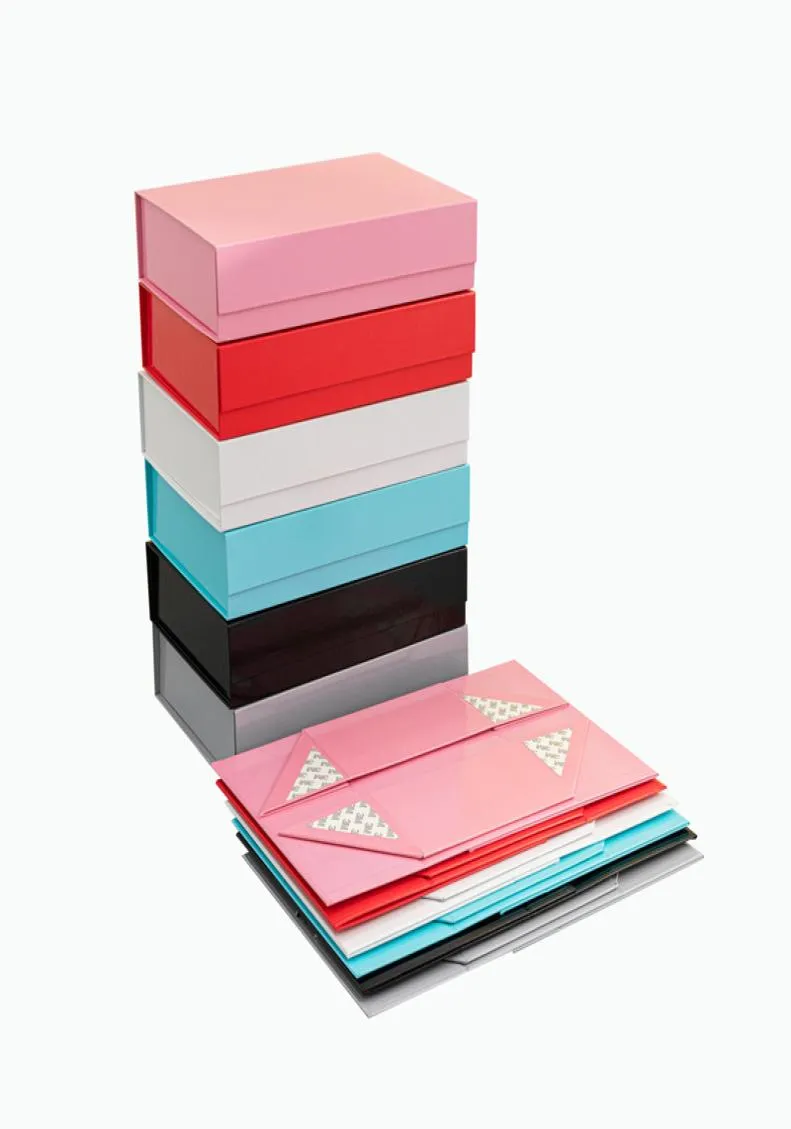 Caixas de armazenamento dobráveis do Flip Flip de ímã Caixa de presente de papelão de papel de papel de presente logo5415424