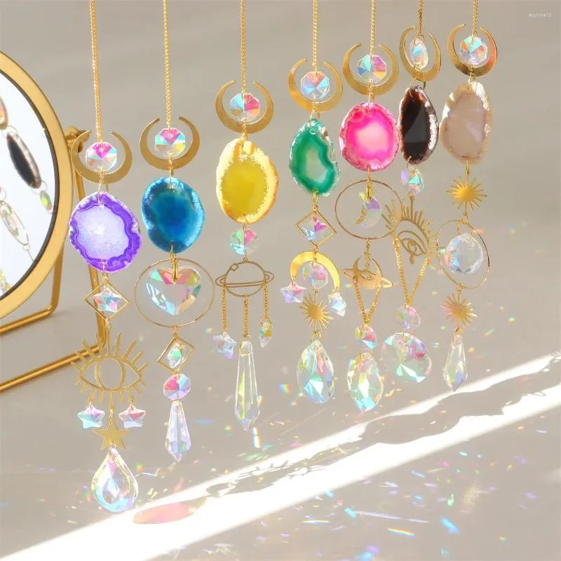 Figurines décoratives Crystal Wind Chime Sun Prisms Glass Chandelier Pendant Sunshine Catchers suspendus Drop pour le jardin intérieur extérieur