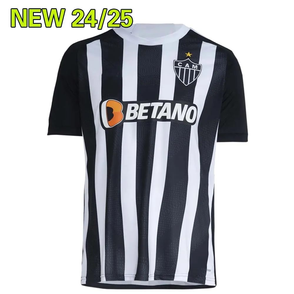 24 25 Atletico Mineiro Home Soccer Jerseys 2024 2025 Ronaldinho Football Shirts Vargas M.Zaracho Sasha Elias Keno Marquinhos Guga Home Away Football Mundlid