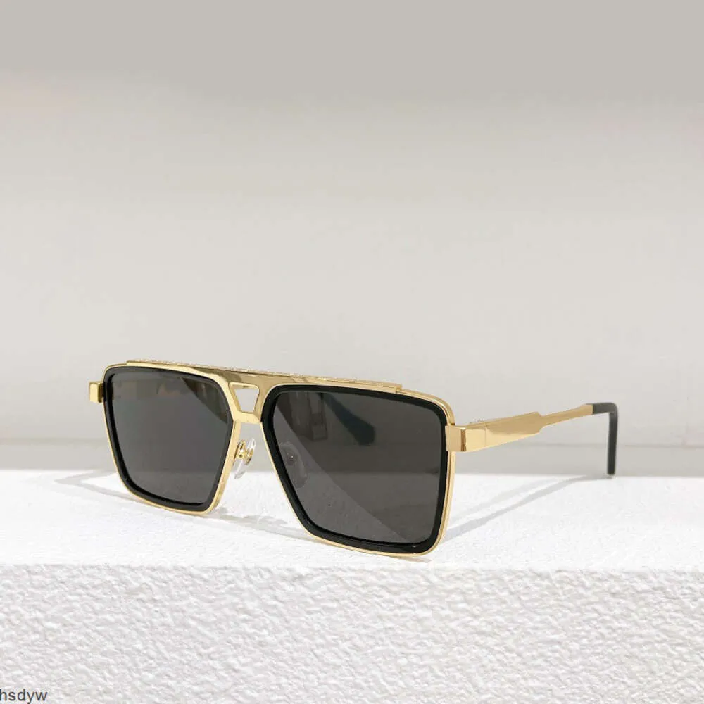 Доказательства металлические квадратные солнцезащитные очки черное золото/темно -серое очки для мужчин оттенки occhiali da sole uv400 oyear с коробкой