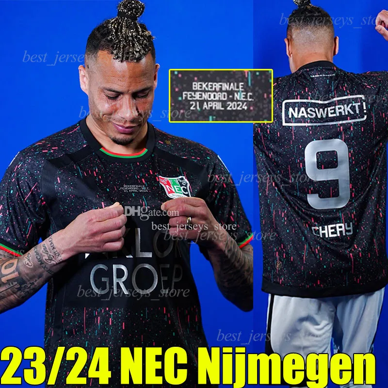 2024 NEC NIJMEGEN SOCKER FORMANS 23/24 Cup Final Chery A.Jahanbakhshn Ars Limbombe Erkekler Çocuk Kitleri Çoraplar Tam Set Futbol Gömlekleri Üniformaları