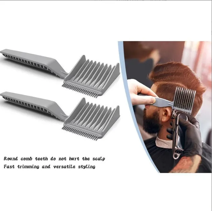 Professional Anti-static plastic Barbers Flat Comb Men Cutting Comb Hair Clipper Hairdressing barber tools