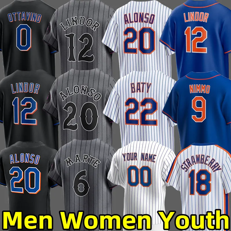 2024 CITY CONNECT Jerseys de béisbol Pete Alonso Mets Francisco Lindor Francisco Alvarez Jeff McNeil Brett Baty Adam Ottavino Brandon Nimmo Edwin Diaz Piazza Jersey