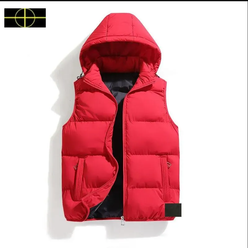 Stone Island jackets puffer Designer Winter Parka Vest for Women and Men White Duck Down Coat with Hood Collar Warm Outer Outer Coat
