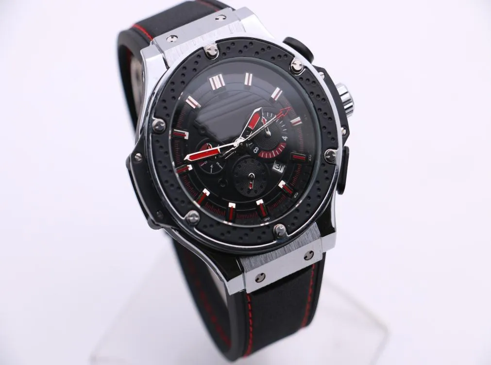 Роскошный бренд AAA MEN039S Автоматические механические часы Big F1 Серебряный циферблат из нержавеющей стали Черный резиновый ремешок дизайнерский дизайн wristwa3215126