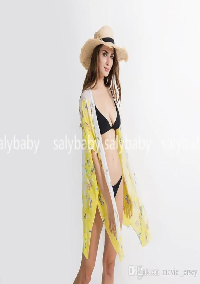 summer swimming bikeni New fashion small butterfly pattern CoverUps beach shawl colors can do4755867