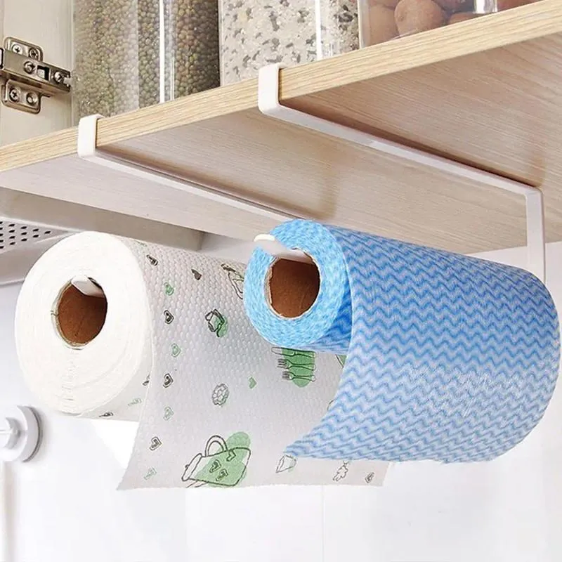 Kancalar kağıt rulo tutucu havlu rafı asılı raf banyo depolama tuvalet ev mutfak dokusu aktarma duvar standı askı