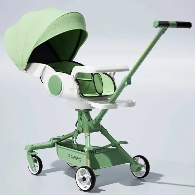 Barnvagnar# lätt vagn tvåvägs barnvagn 1-3 år gamla barn multifunktionella barnvagn fällbar och lätt att bära H240514