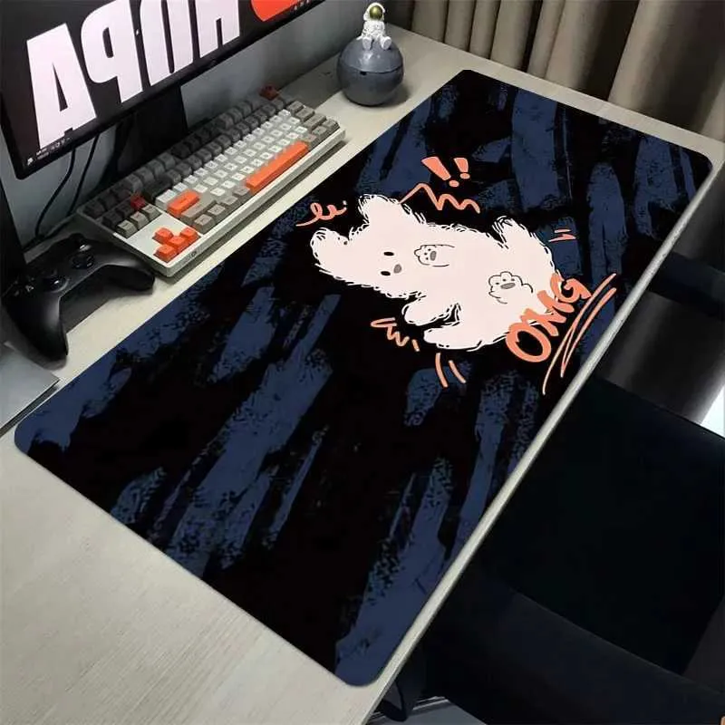 Muskuddar handled vilar xxl mus pad hastighet kawaii cat pc skåp tangentbord speltillbehör muspad spelare anime skrivbord mat dator kontor stor tabell j240510