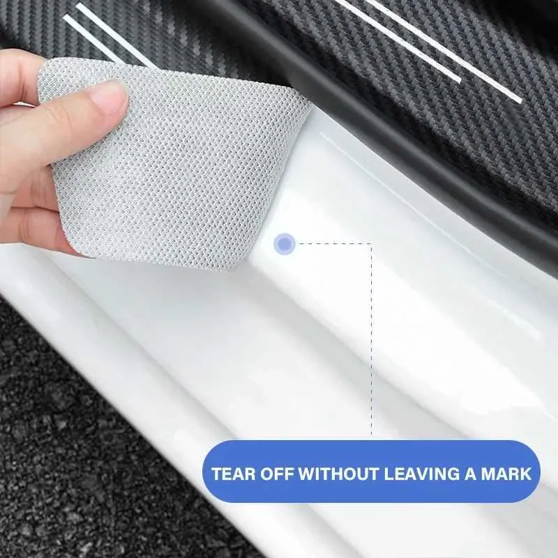 4 Protections De Seuil De Porte En Fibre De Carbone Pour Audi Q2 Q3 Q5 Q7 Q8 - Autocollants Décoratifs Et Anti-rayures