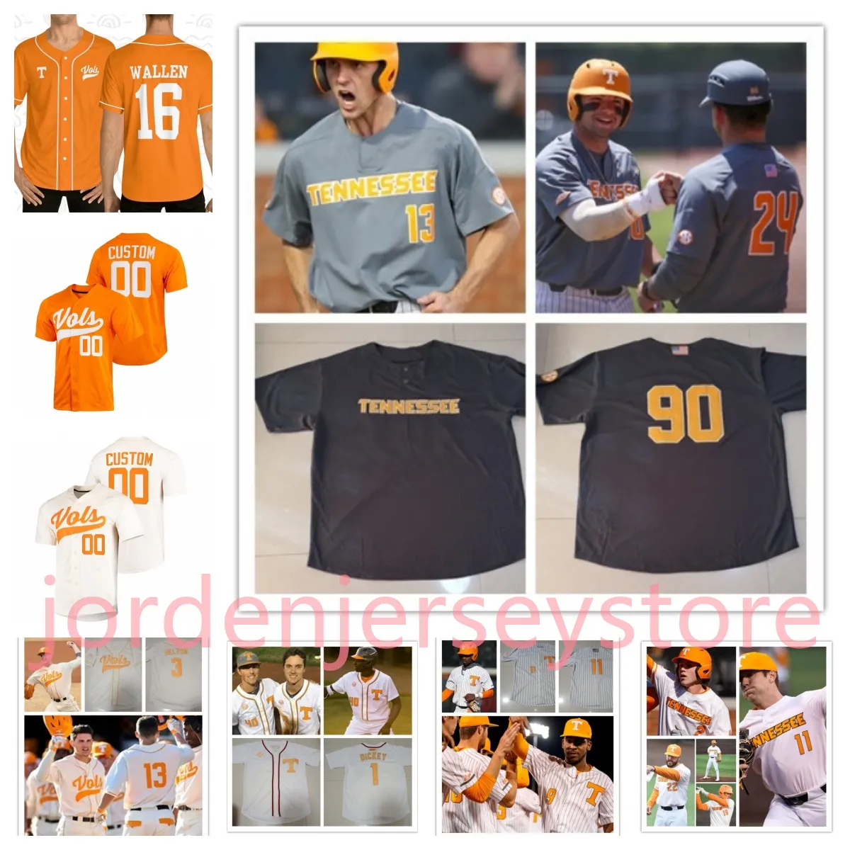 2024 NCAA Tennessee Volunteers College Baseball Jerseys costumava costurar 1 Drew Gilbert 2 Maui Ahuna 18 CAUSO 33 RUSSELL 25 Zach Linginfelter 27