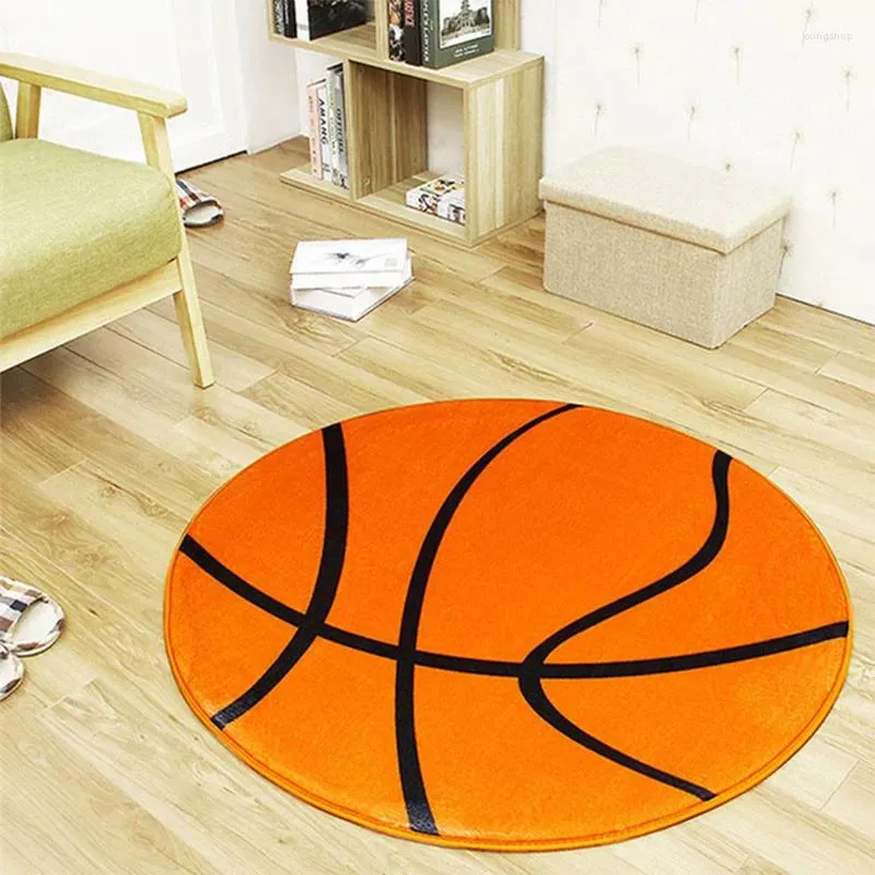カーペット（Chayulu）2024ラウンドバスケットボールラグリビングルームとカーペットの子供用ドアマットの家の装飾に使用