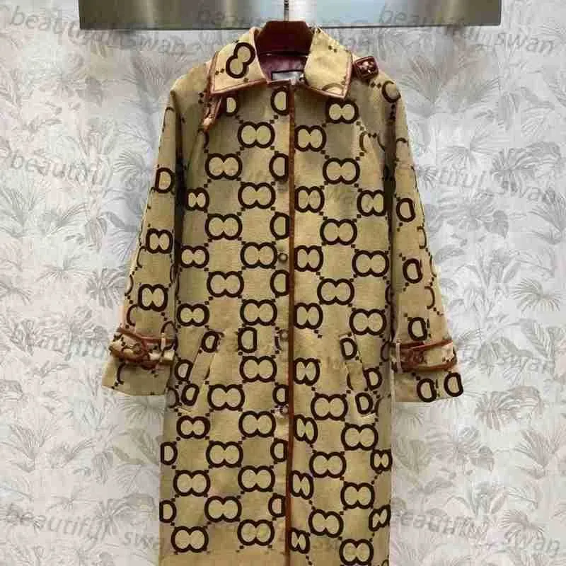 Women's Trench Coats designer Autumn womens trench coats luxury Women Windbreaker body letter print jacket Loose Belt Coat Female Casual Long Trenchs