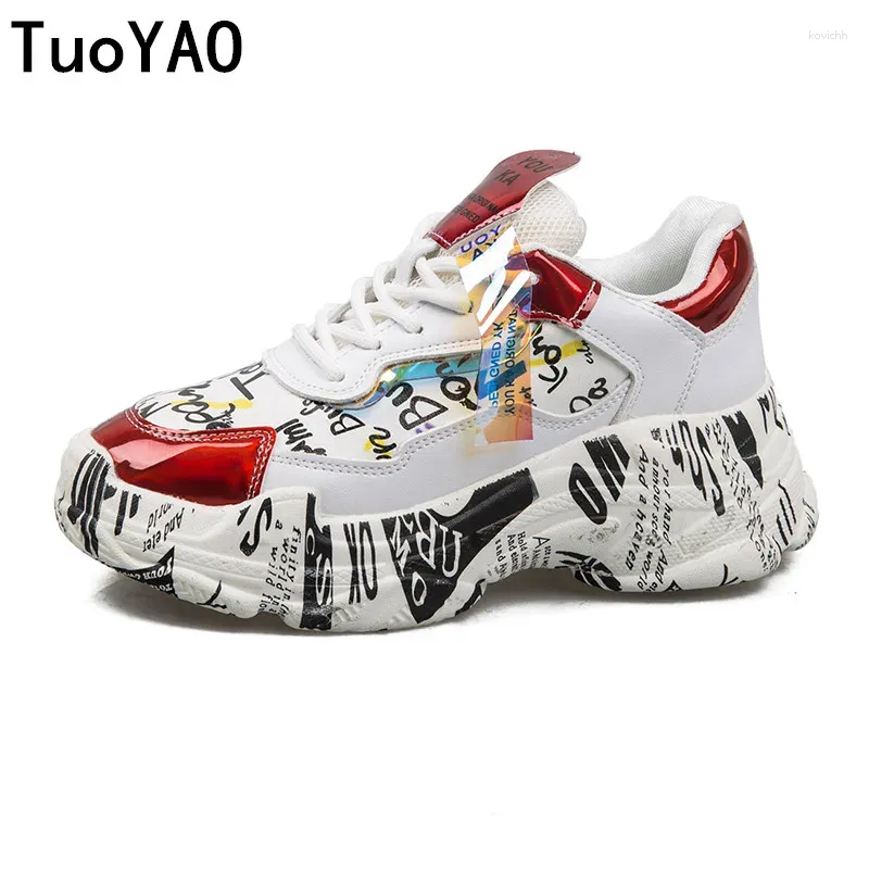 Fitness Shoes 2024 Women Chunky Sneakers Platform Autumn Sequined Casual Bling Female Red Dames Dad Shoe Silver Zapatillas Mujer