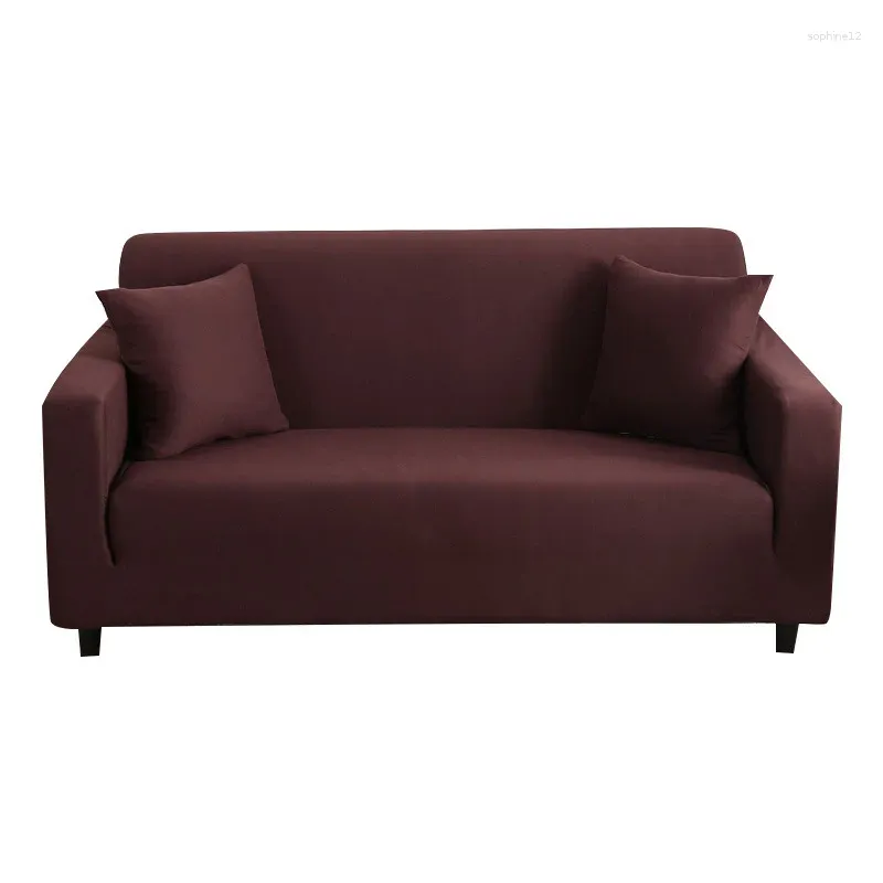 Stol täcker fast färgpolyester stretch soffa täcker hög elastisk settee slipcover hem dekorativ universal soffa för vardagsrum