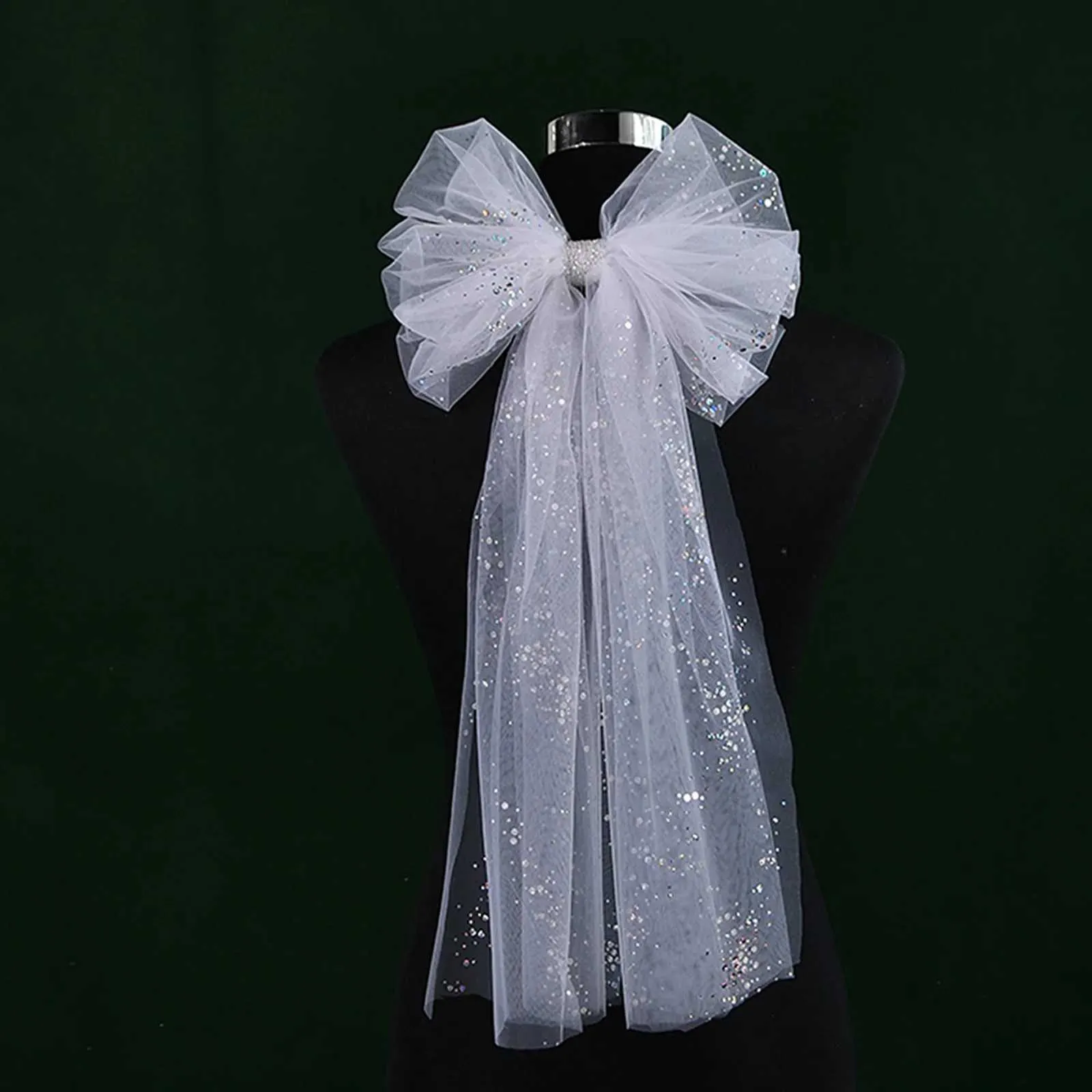 Schmuck Kurze Braut Schleife Hochzeit Mit Haar Kamm Funkelnden Weichen Schleier Für Braut Blumenmädchen Bachelorette Party Zubehör_voghion.com