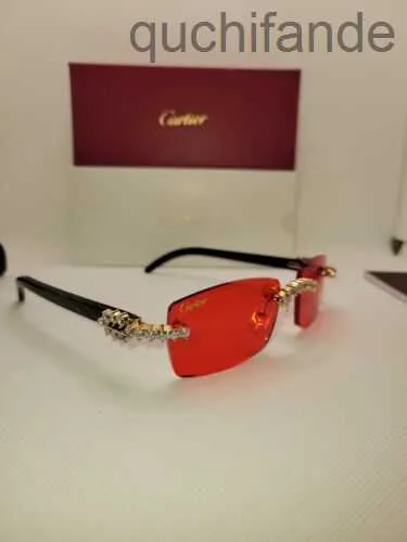 Vintage Top Quality Original 1to1 Catie Sunglasses avec Brand Logo Luxury Designer Sungass For Women Men Iced Out Decon Black Buffs Sungass Sungasses Lens Red Sungass