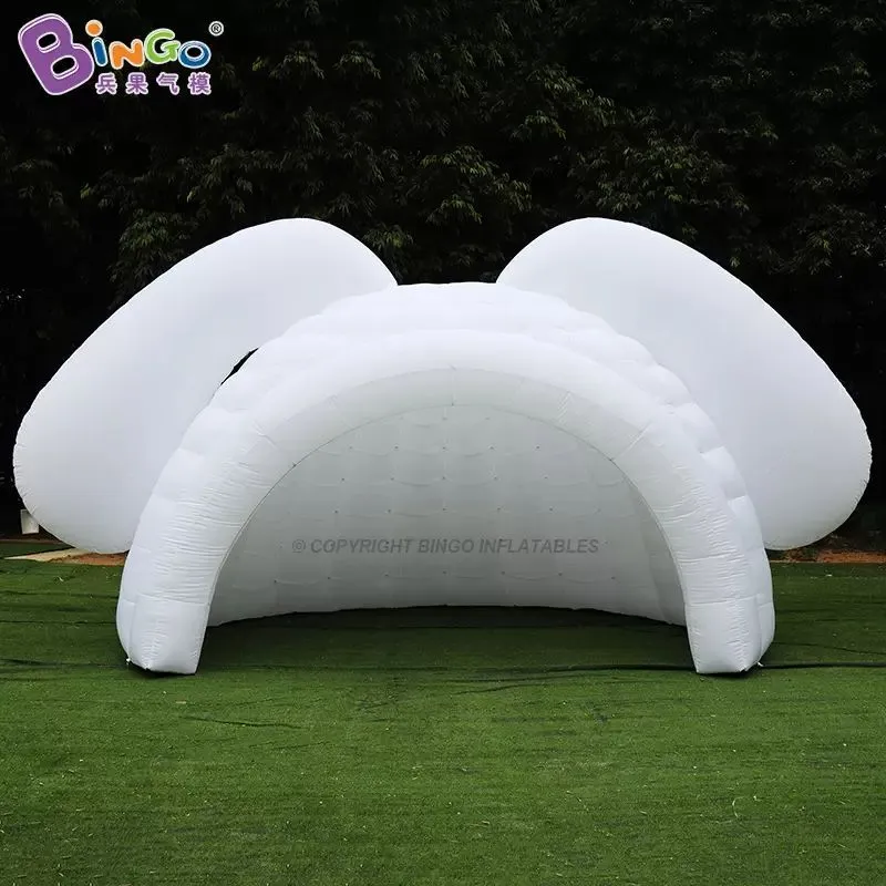 Vente en vente en gros artisanat publicitaire gonflables 8 MW (26ft) Rabbit Dome Tent Toys Sports Air Blown White Igloo Traw Show Tent for Outdoor Event Party Decoration