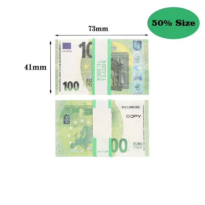 Math Counting Time 50% Size Top Quality Prop Money Copy 10 20 50 100 Party Fake Banknotes Notes Faux Billet Euro Play Collection Gifts Ot6It
