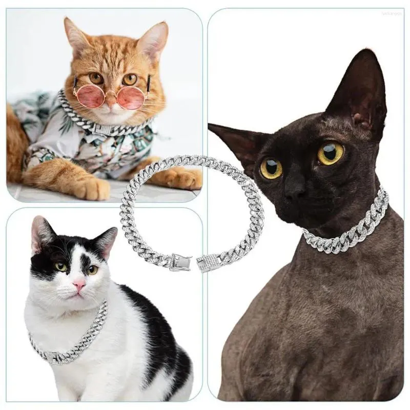 Cuban Chain Collar For Dogs Wide Sparkling Rhinestones Pet Necklace Choke Free Jewelry For Small Medium And Large Dogs From Lantianyun 8.26 DHgate.Com